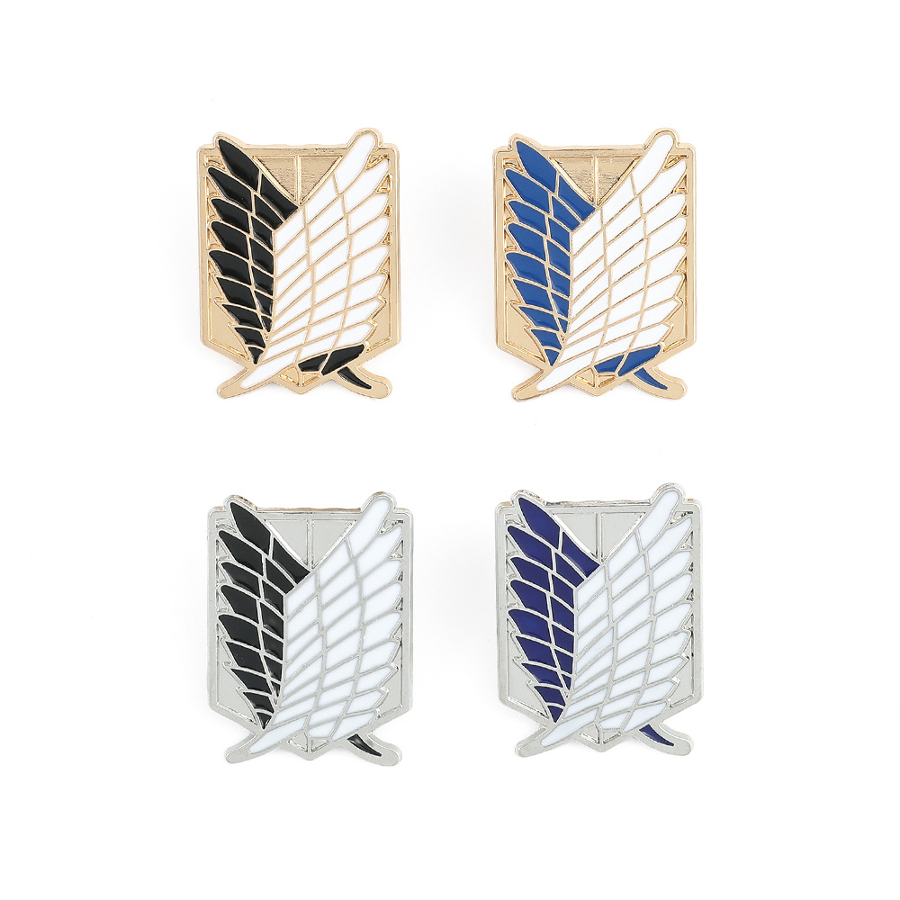 Collectible Vintage Brooches - Винтажные эмалевые броши в форме крыла,
