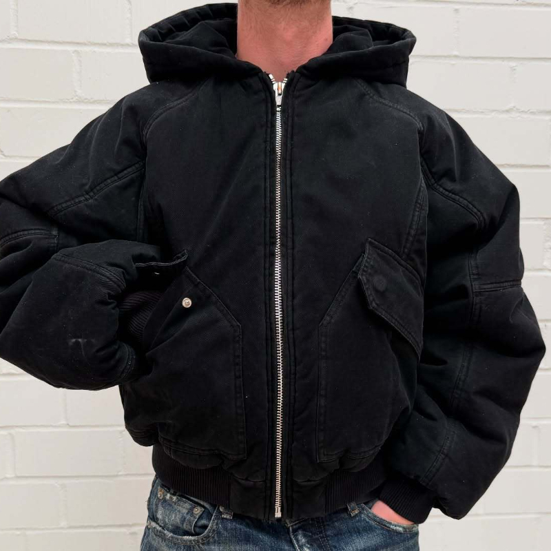 Мужская утепленная куртка-бомб – обзор и цена Vintage Zip Hoodie