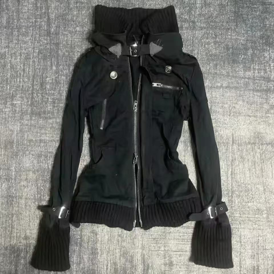 Женская толстовка Y2K в готиче – обзор и цена Vintage Zip Hoodie